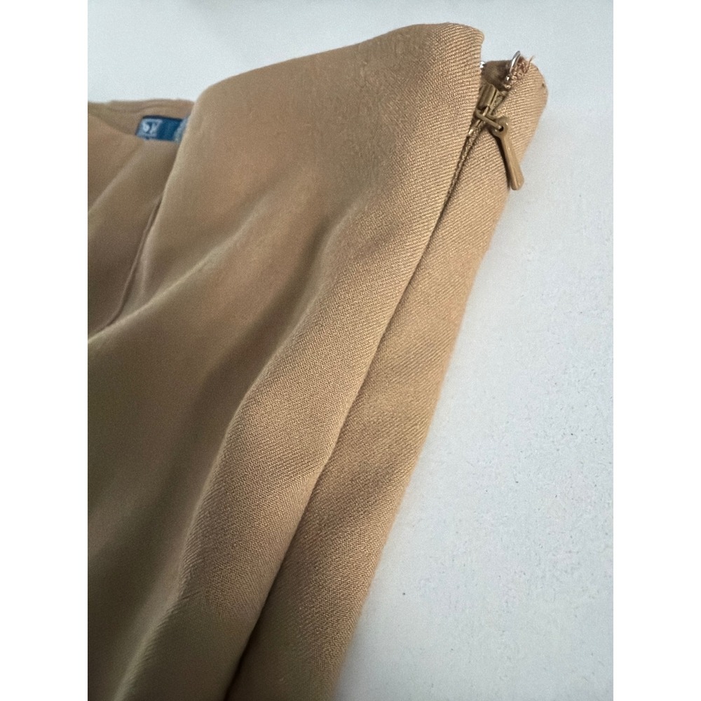 Polo Ralph Lauren Women Tan Side Zip Skinny Pants High Rise Tapered Size 12 - Picture 5 of 10